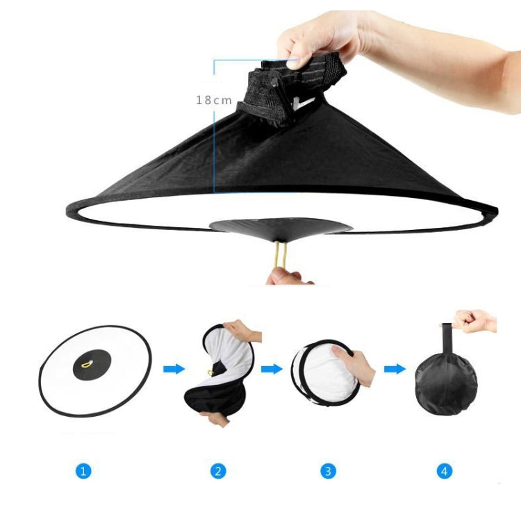 K024 44cm Easy-Fold Conical Round Flash Soft Box