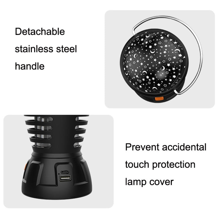 M3 Starry Sky Mosquito Killer Lamp Projector Night Light(Black)