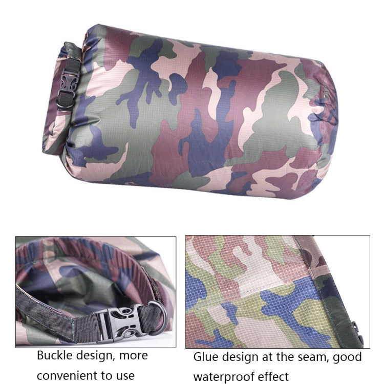 6L Outdoor Rafting Camping Glued Waterproof Bag(Purple)
