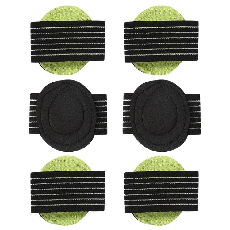 5 Pairs Thin Foot Pad Flat Foot Bow Insole(Green Black)