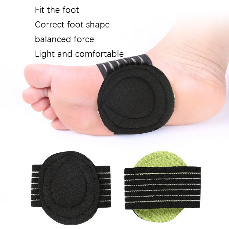 5 Pairs Thin Foot Pad Flat Foot Bow Insole(Green Black)