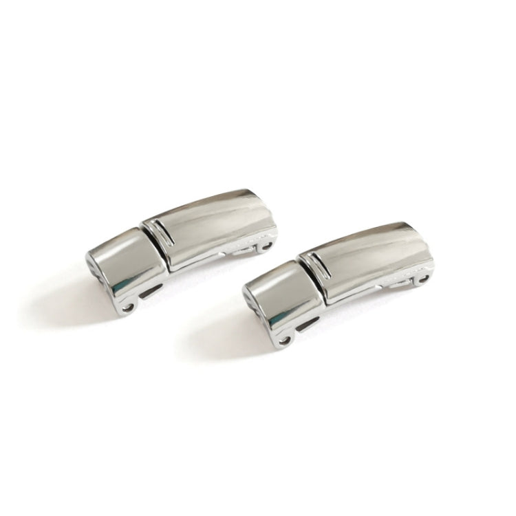 4 Sets SLK28 Metal Magnetic Buckle Elastic Free Tied Laces, Style: Silver Magnetic Buckle
