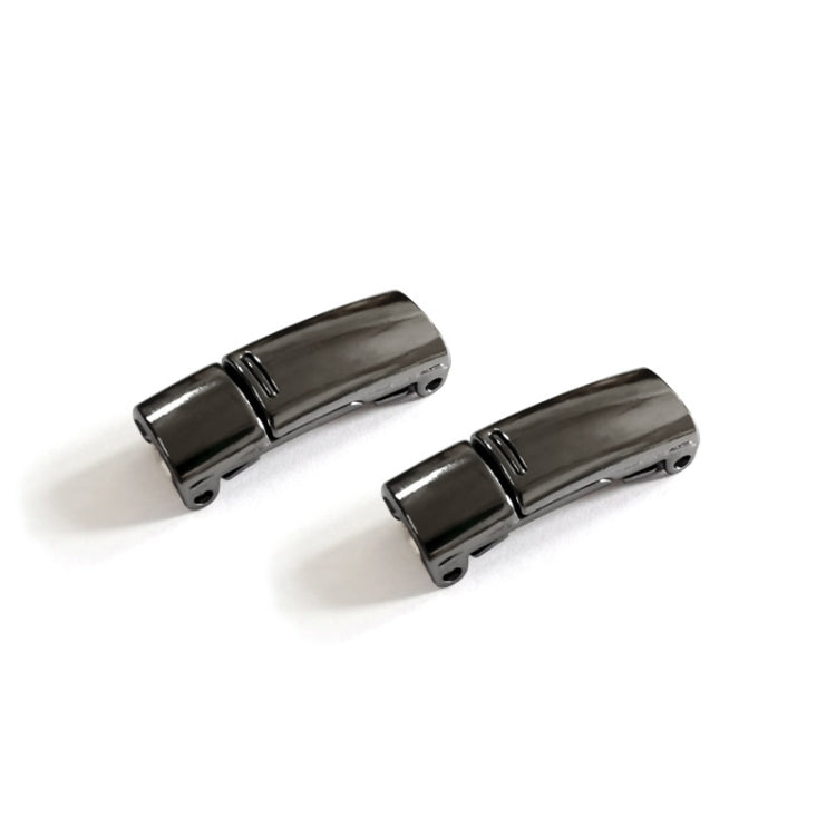 4 Sets SLK28 Metal Magnetic Buckle Elastic Free Tied Laces, Style: Bright Black Magnetic Buckle