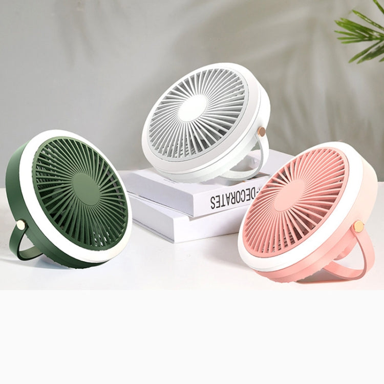 USB Portable Camping Outdoor Ceiling Fan Night Light(Pink)