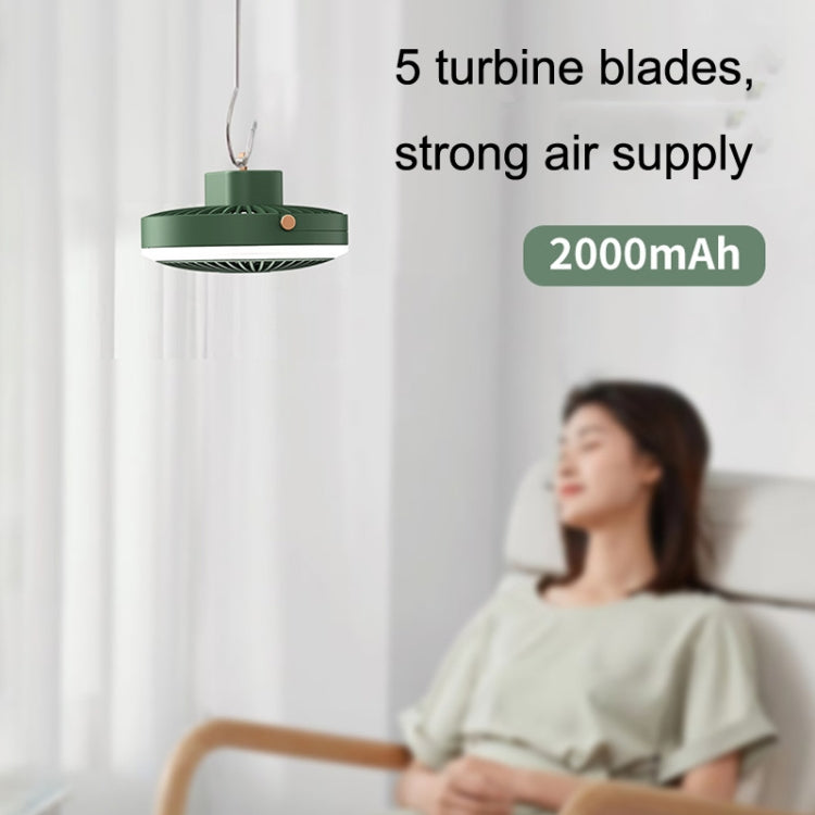 USB Portable Camping Outdoor Ceiling Fan Night Light(Pink)