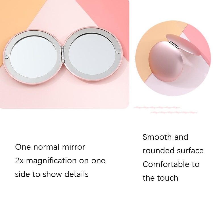 3 PCS Makeup Small Mirror Folding Portable Clamshell Circular Mirror