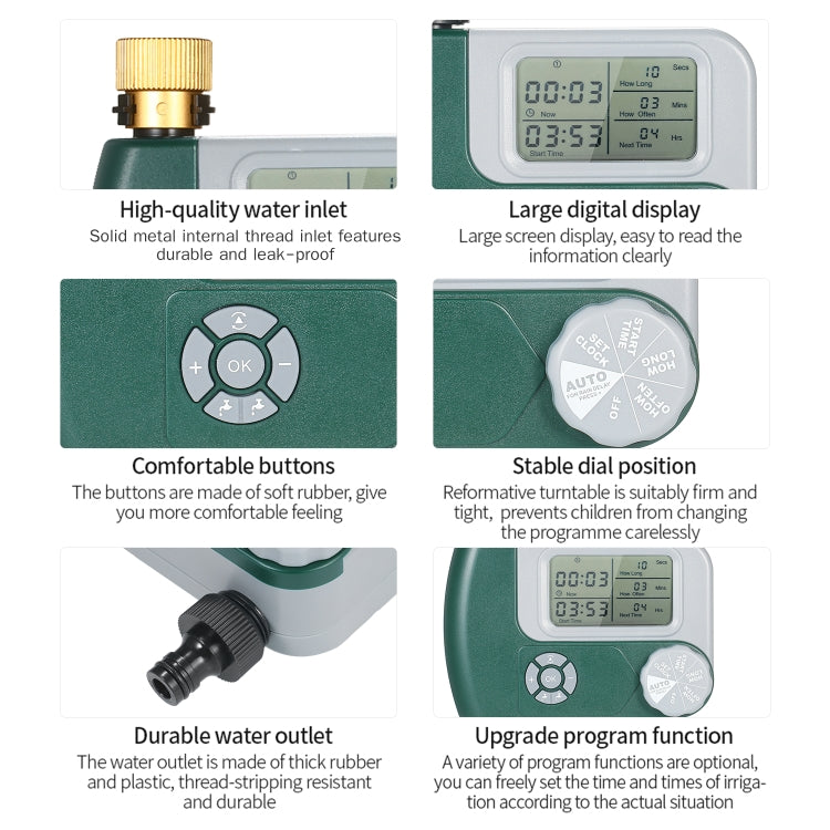 YK6610 Dual Outlet Irrigation Controller Gardening Drip Irrigation System Automatic Flower Watering Device