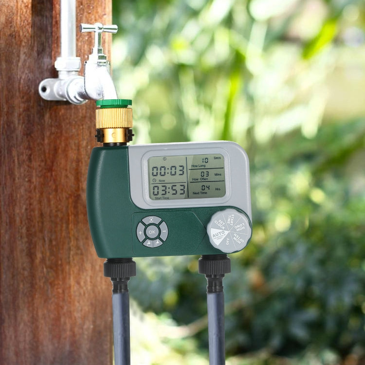 YK6610 Dual Outlet Irrigation Controller Gardening Drip Irrigation System Automatic Flower Watering Device