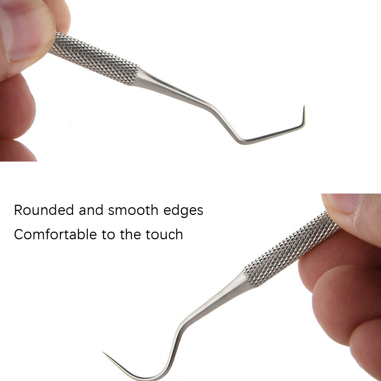 3 Sets Portable Metal Bending Needle Hook Tooth Signed Tabs Set(Large 3 In 1)