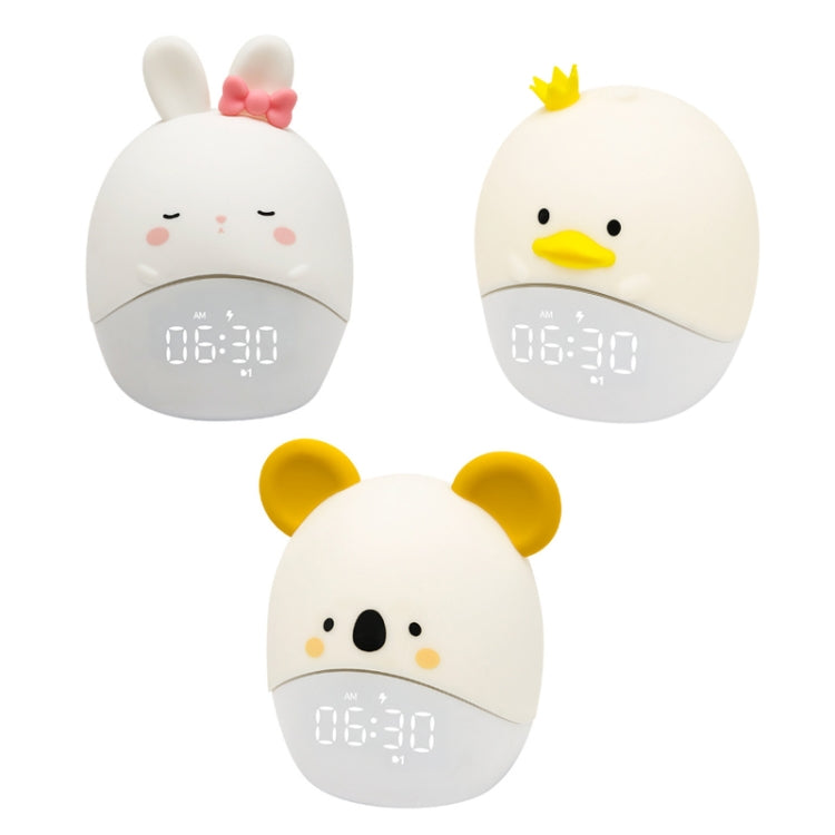 Cartoon Animal LED Smart Alarm Clock Bedside Mini Sleeping Lamp