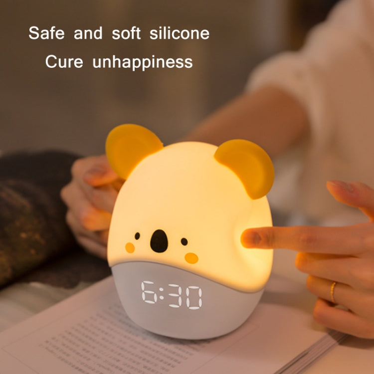 Cartoon Animal LED Smart Alarm Clock Bedside Mini Sleeping Lamp