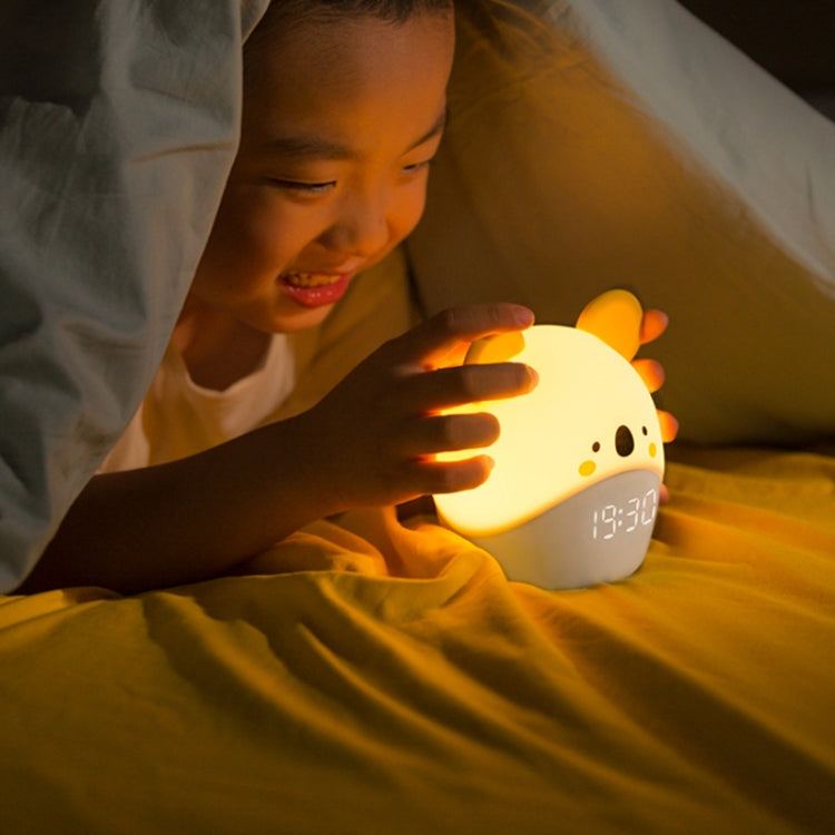 Cartoon Animal LED Smart Alarm Clock Bedside Mini Sleeping Lamp