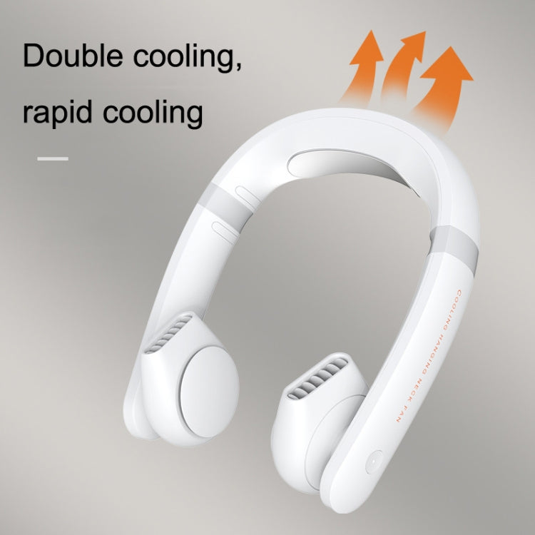 Hanging Neck USB Bladeless Semiconductor Cooling Fan(White)