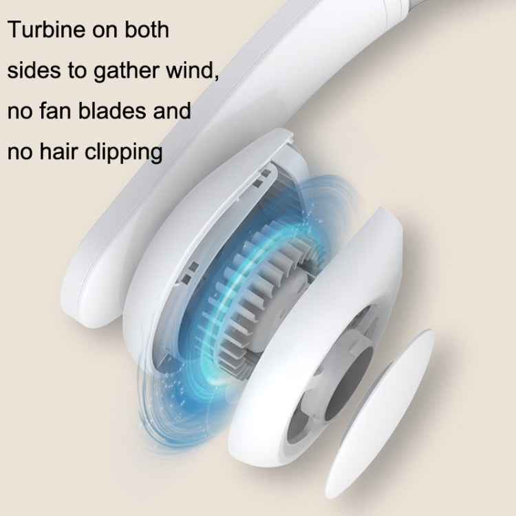 Hanging Neck USB Bladeless Semiconductor Cooling Fan(White)
