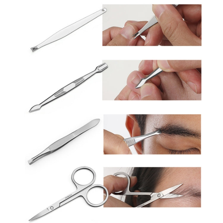 11 PCS/Set Stainless Steel Nail Beauty Scissors Trimmer Set(Black)