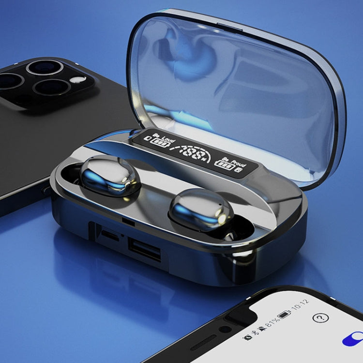 T16 Touch Power Digital Display Wireless Bluetooth Headset(Black)