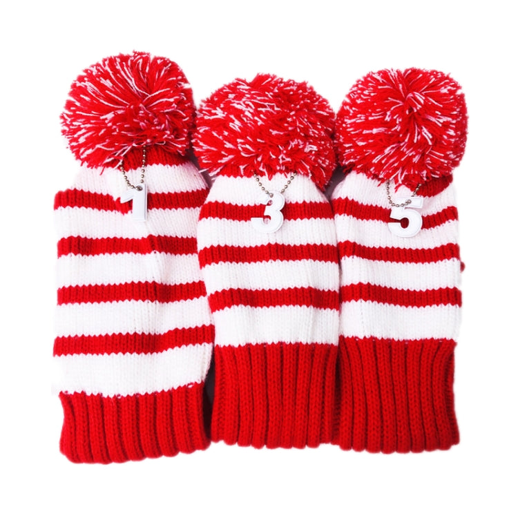 3 PCS/Set Golf Wooden Club Knitted Cover