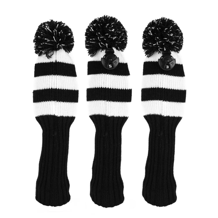 3 PCS/Set Golf Wooden Club Knitted Cover