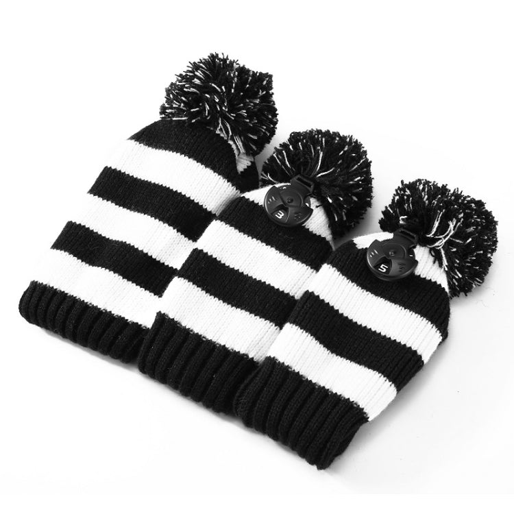 3 PCS/Set Golf Wooden Club Knitted Cover