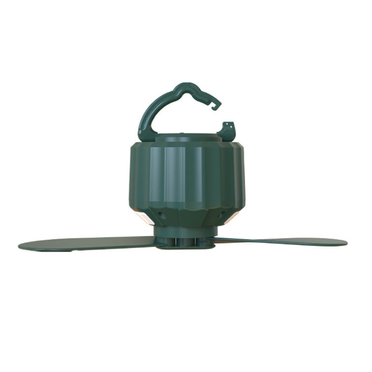 X15 Outdoor Camping Folding Convenient Remote Control Lighting Fan(Green)