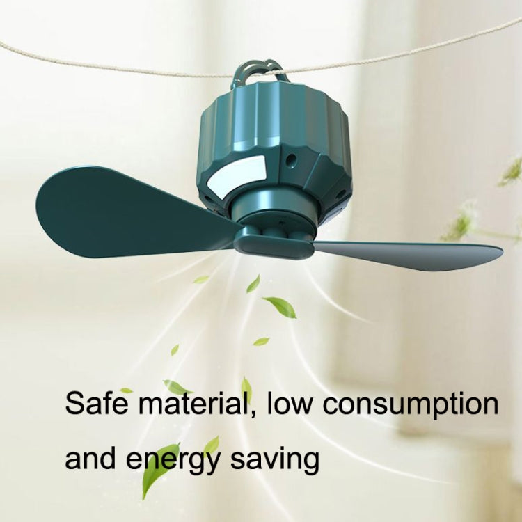 X15 Outdoor Camping Folding Convenient Remote Control Lighting Fan(Green)