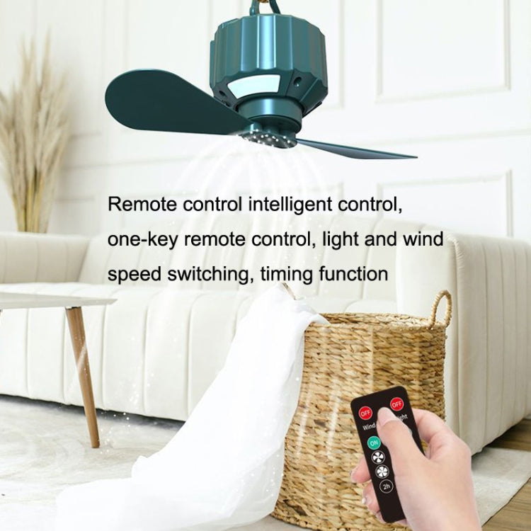X15 Outdoor Camping Folding Convenient Remote Control Lighting Fan(Green)