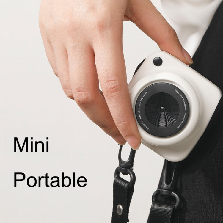 JIYOUG01 Mini Portable Outdoor Retro Camera USB Fan(White)