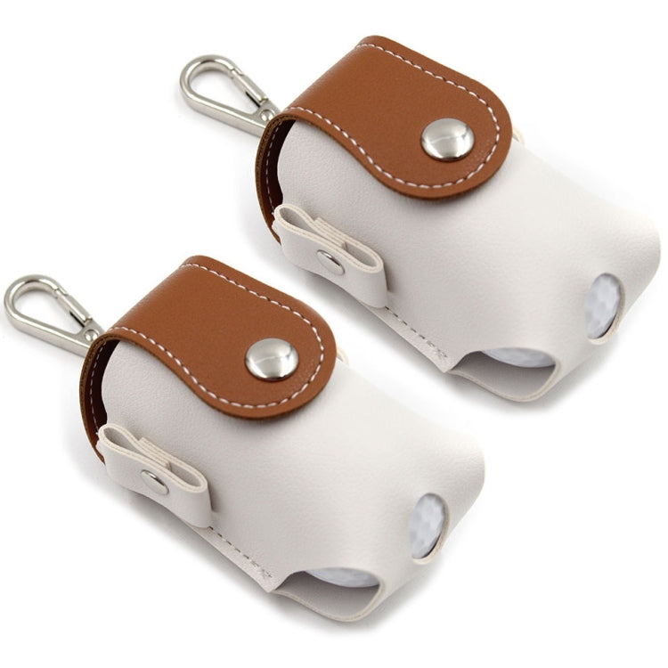 2 PCS Splicing Leather Portable Mini Golf Protective Bag