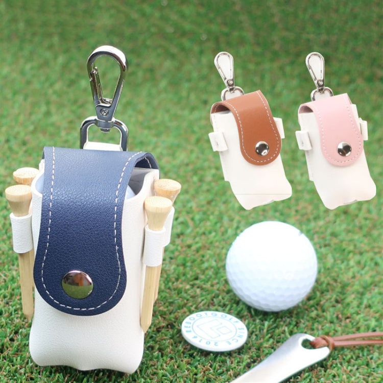 2 PCS Splicing Leather Portable Mini Golf Protective Bag
