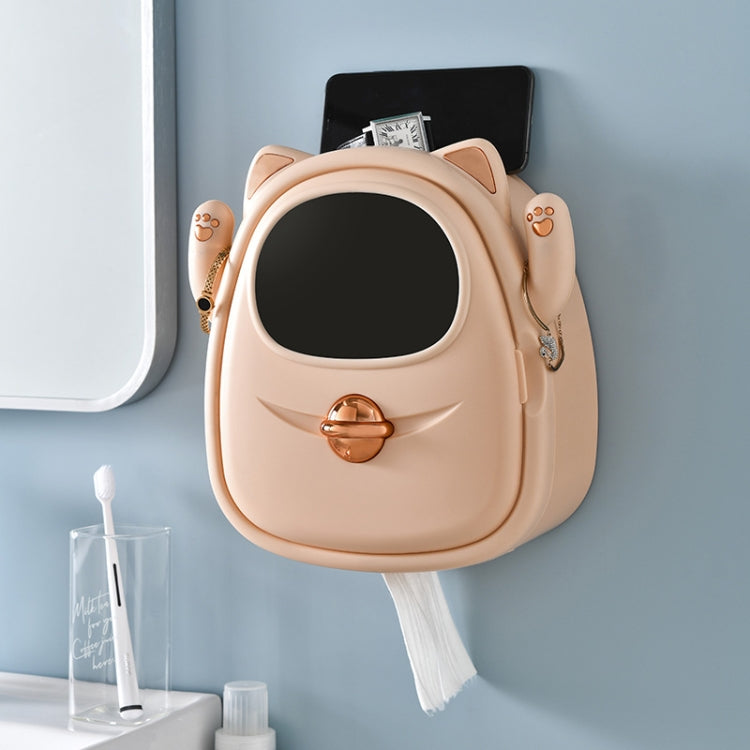 8282 Bathroom Multi-Function Contains Waterproof Large Capacity Tissue Box(Cherry Pink)