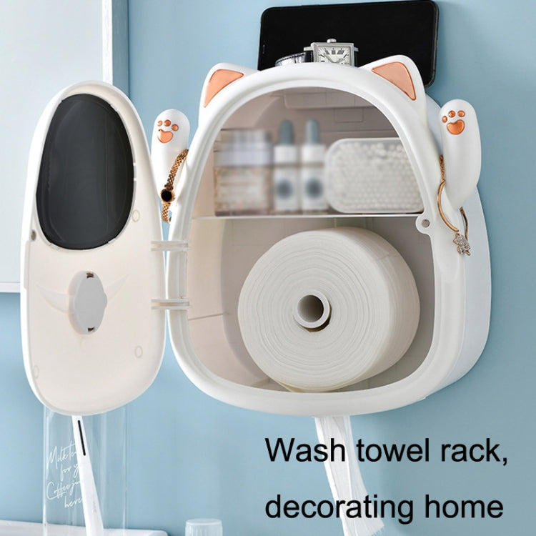 8282 Bathroom Multi-Function Contains Waterproof Large Capacity Tissue Box(Cherry Pink)