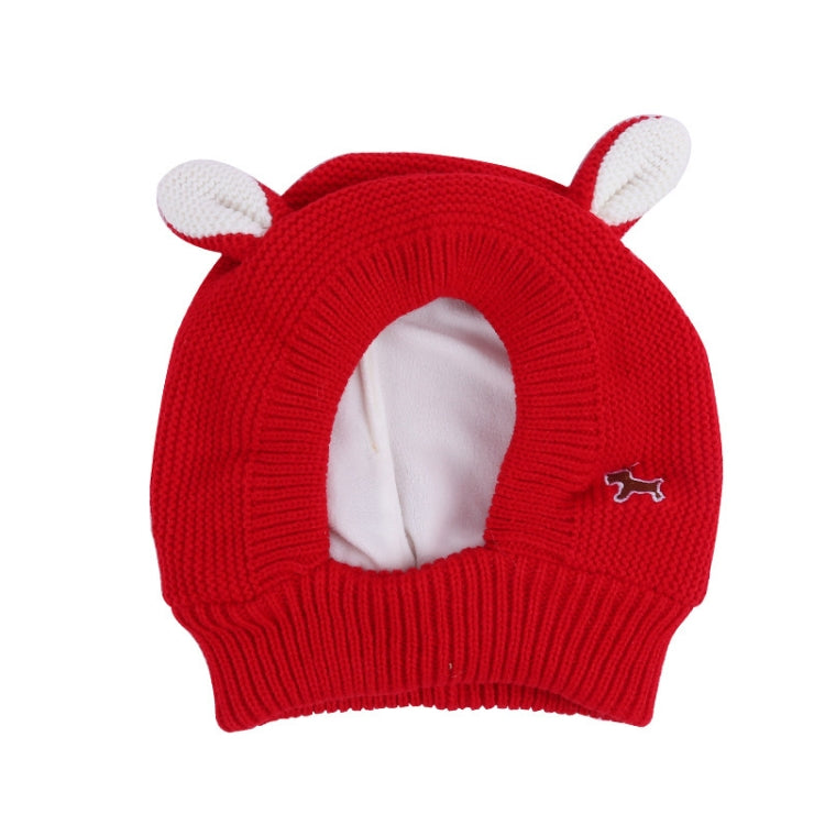 Autumn And Winter Warm Knitted Rabbit Ears Pet Hat