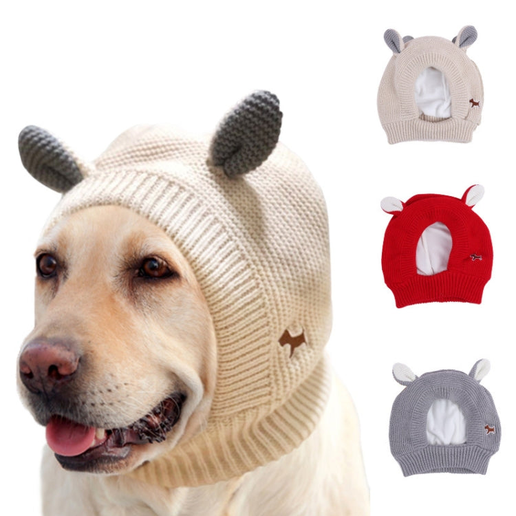 Autumn And Winter Warm Knitted Rabbit Ears Pet Hat