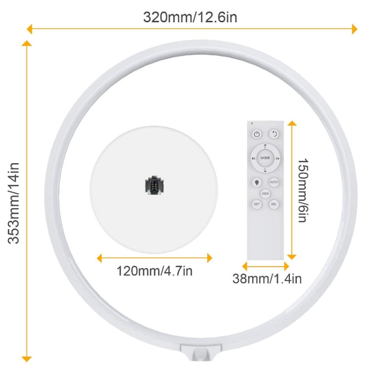 R9 LED Colorful Eye Protection Atmosphere Reading Desk Lamp, CN Plug, Specification: Remote Control