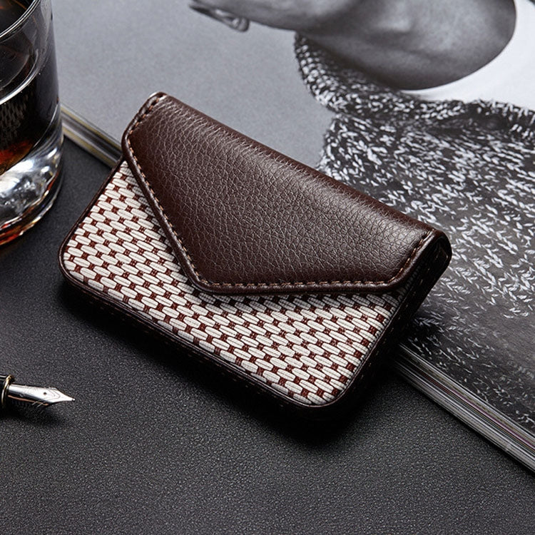 Business PU Stainless Steel Business Card Box