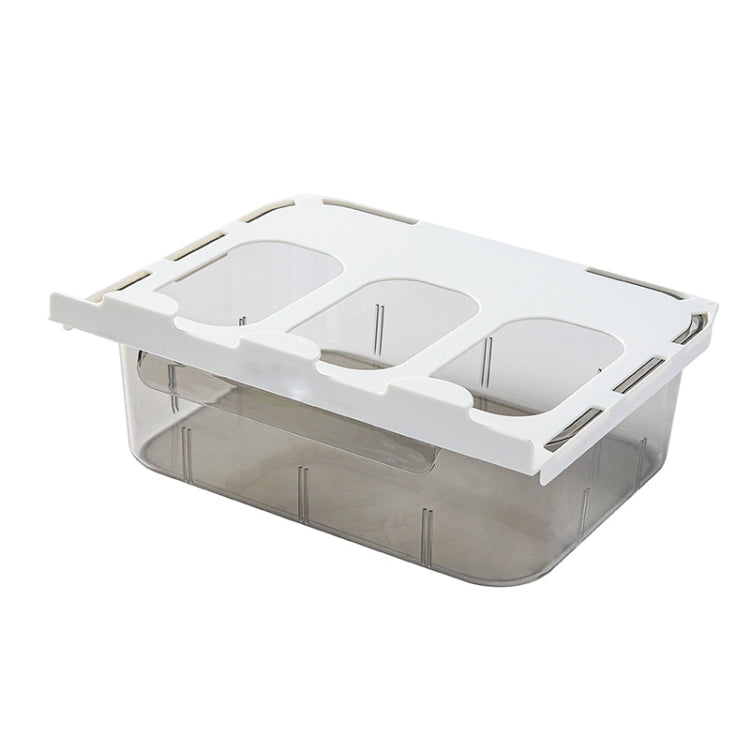 Home Wardrobe Drawer Type Underwear Socks Storage Box Without Partition (Transparent Grey)