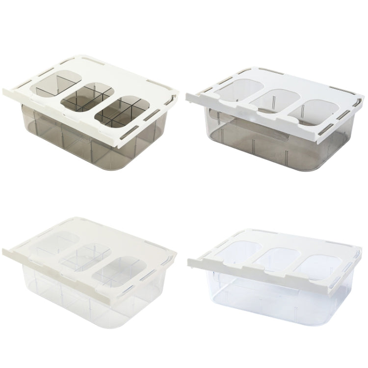 Home Wardrobe Drawer Type Underwear Socks Storage Box With Partition (Transparent)