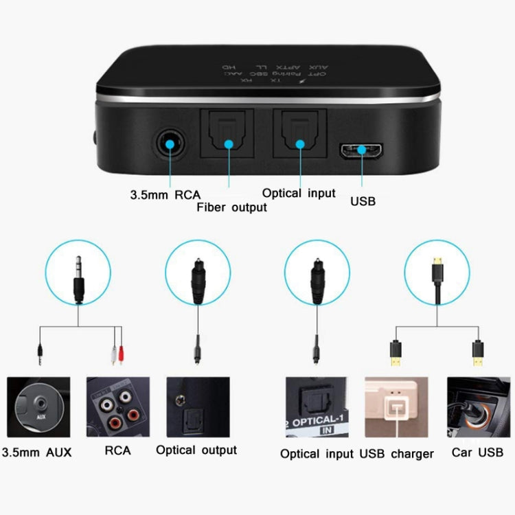 B23 Bluetooth 5.0 Multifunctional AUX Receiver Transmitter Adapter