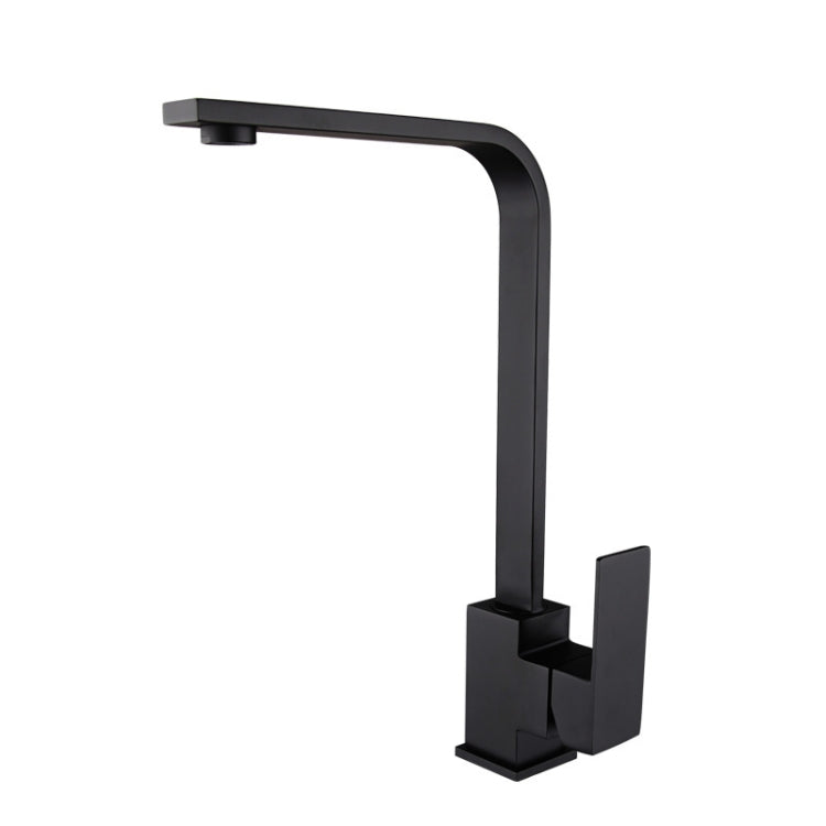 Kitchen 304 Stainless Steel Rotatable Hot And Cold Water Faucet, Specification: black