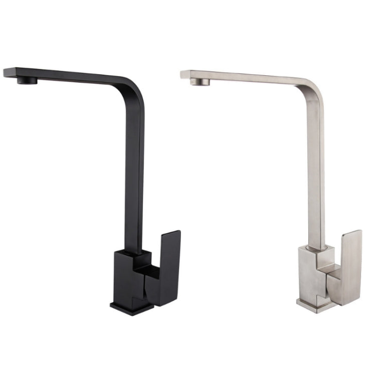 Kitchen 304 Stainless Steel Rotatable Hot And Cold Water Faucet, Specification: black