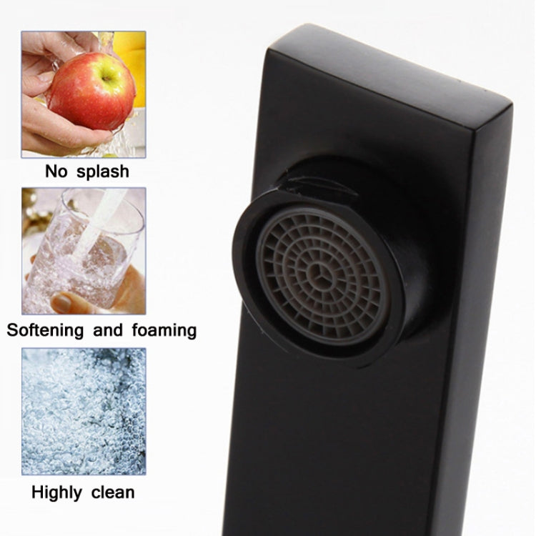 Kitchen 304 Stainless Steel Rotatable Hot And Cold Water Faucet, Specification: black