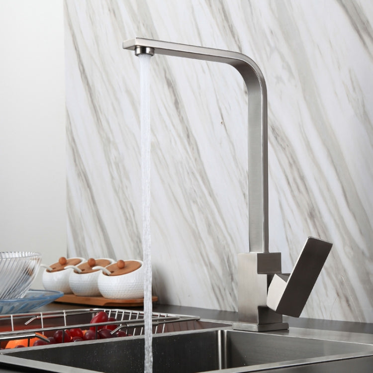 Kitchen 304 Stainless Steel Rotatable Hot And Cold Water Faucet, Specification: black