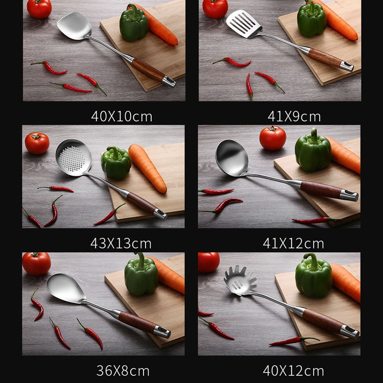 304 Stainless Steel Wooden Handle Kitchenware Kitchen Equipment, Style: Noodle Scoop