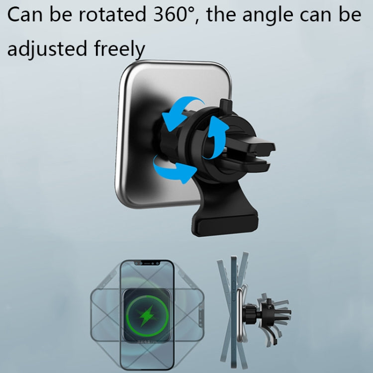 C03 Magnetic Wireless Phone Charger for Car Air Outlet(Black)