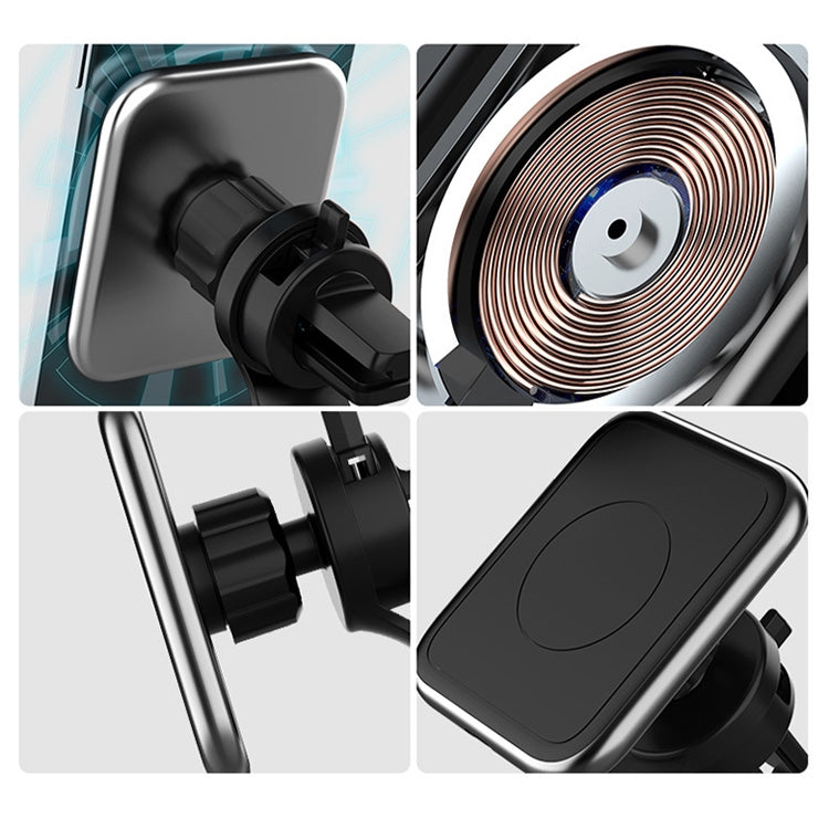 C03 Magnetic Wireless Phone Charger for Car Air Outlet(Black)