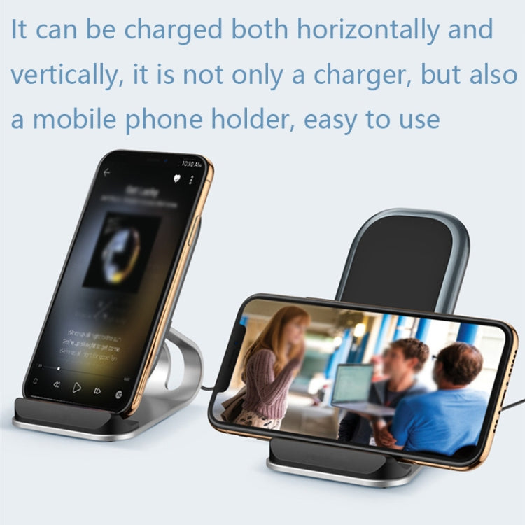 Z01 15W Multifunctional Desktop Wireless Charger with Stand Function, Spec: VIP Cryogenics (Black)