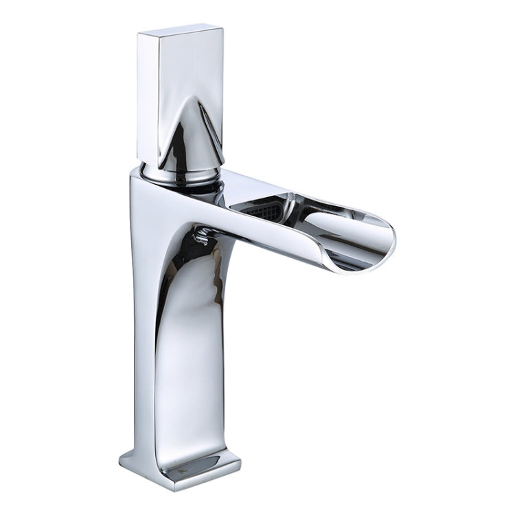 Bathroom Vanity Retro Waterfall Full Copper Faucet, Specification: Silver