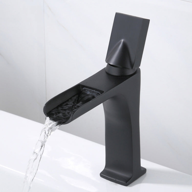 Bathroom Vanity Retro Waterfall Full Copper Faucet, Specification: Silver
