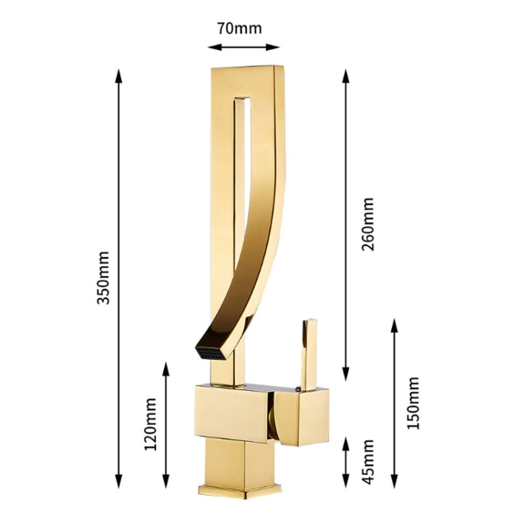All-copper Rotatable Countertop Basin Hot And Cold Water Faucet