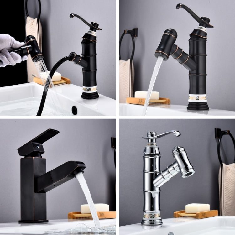 Bathroom Sink Full Copper Hot And Cold Water Faucet, Specification: Simple Style
